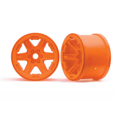 Traxxas Velgen, 3.8" (oranje), 2st (17mm vertand) - TRX8671A