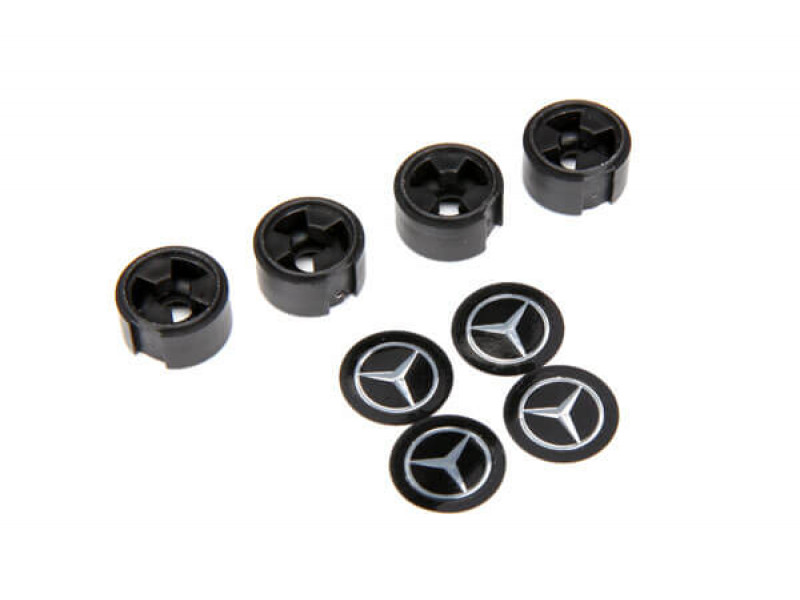 Traxxas Center caps, Mercedes-Benz wheel, black, 4pcs - TRX8873
