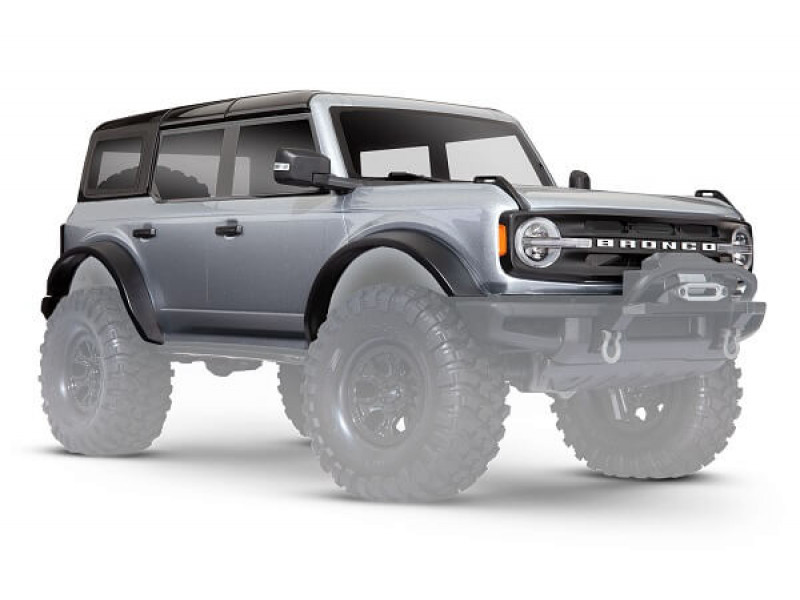 Traxxas Body, Ford Bronco, compleet, Iconic Zilver -TRX9211G