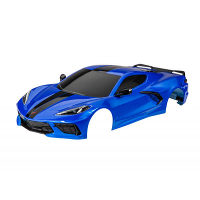 Traxxas Body, Chevrolet Corvette Stingray, compleet (blauw)-TRX9311X
