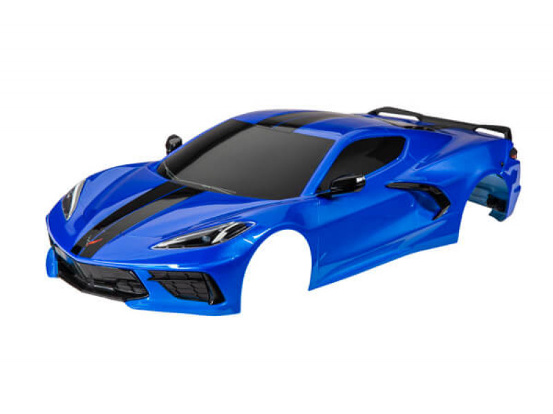 Traxxas Body, Chevrolet Corvette Stingray, compleet (blauw)-TRX9311X