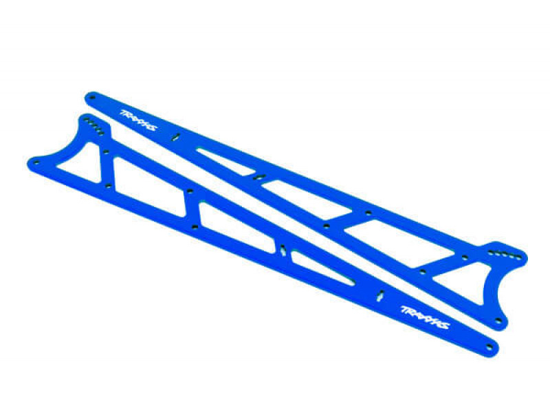 Traxxas Alu Side plates, wheelie bar, blue, 2pcs - TRX9462X