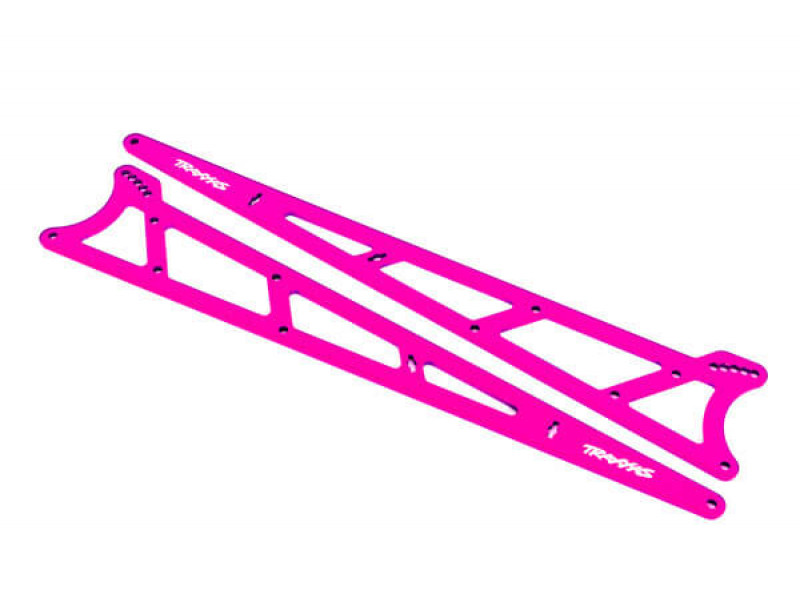 Traxxas Alu Side plates, wheelie bar, pink, 2pcs - TRX9462P