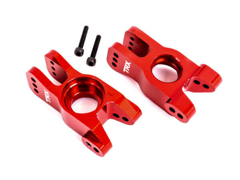 Traxxas Alu Carriers, Stub axle, red (left/ right)-TRX9552R