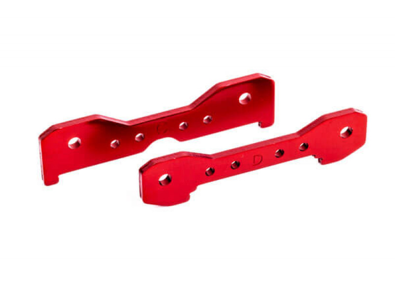 Traxxas Alu Tie bars, rear, 6061-T6, red - TRX9528R 
