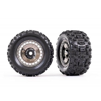 Traxxas Tires & wheels, assembled, glued (3.8), 2pcs -TRX9572T