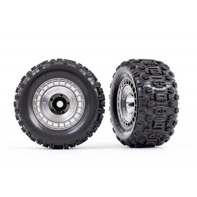 Traxxas Tires & wheels, assembled, glued (3.8), 2pcs -TRX9572X