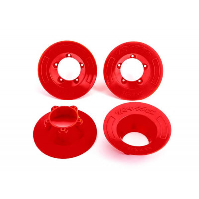 Traxxas Wheel covers, red (4) (fits 9572 wheels) -TRX9569R