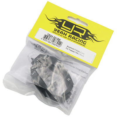 Yeah Racing Aluminum C Hubs 2 pcs Black For Traxxas TRX-4