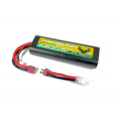 Absima 2S LiPo 4200mAh 7.4V 25C Hardcase (round) - Deans - 4130015