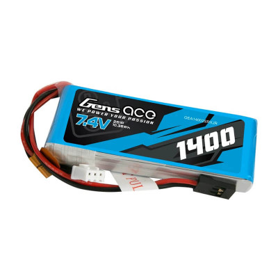Gens Ace 1400mAh 7.4V 2S LiPo Battery with JR Plug for Transmitter