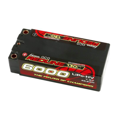 GensAce 2S LiPo Battery Redline 6000mAh 7.6V 130C Shorty HC