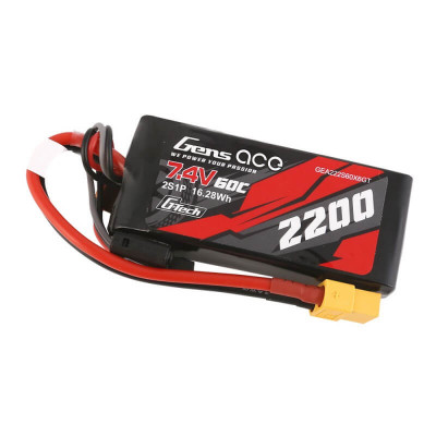 Gens Ace G-Tech 2S LiPo Battery 7.4V 2200mAh 60C - XT60