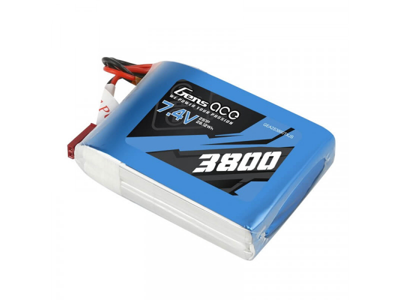 Gens Ace 3800mAh 7.4V 2S1P TX LiPo Batterij met JST-SYP Plug
