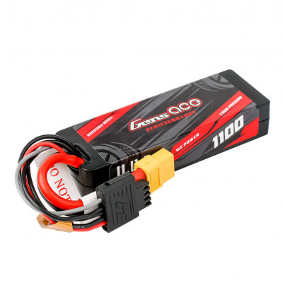 Gens Ace G-Tech 1100mAh 11.1V 3S LiPo Hardcase Battery - XT60 Plug