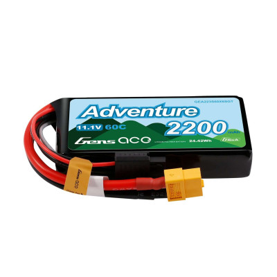 Gens Ace Adventure 3S LiPo 11.1V 2200mAh 60C - XT60 - GEA223S60X6SGT