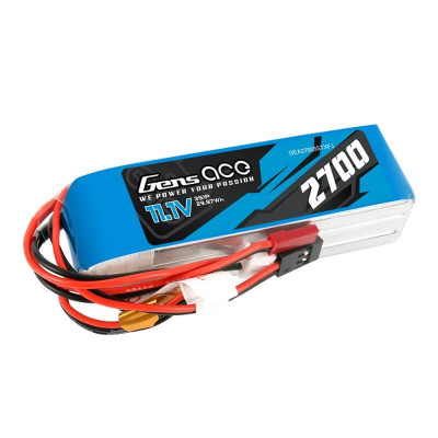 Gens Ace 3S LiPo 2700mAh 11.1V TX Battery - Futaba/XHR/SYP