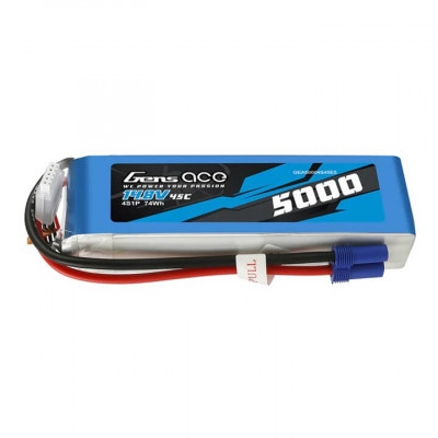 Gens Ace 5000mAh 4S 45C LiPo Battery – EC5 Connector