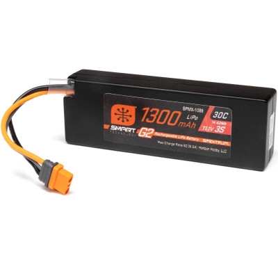 Spektrum 11.1V 1300mAh 3S 30C Smart G2 LiPo Accu IC2 voor ARRMA Grom 223S