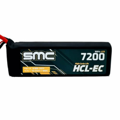 SMC Racing HCL-EC 11.1V LiPo 3S 7200mAh 100C G10 - SC5
