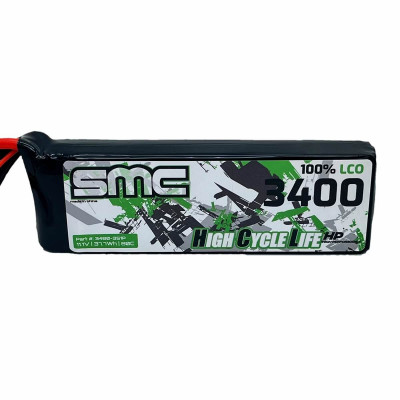 SMC Racing HCL-HP Flight Pack 11.1V 3400mAh 3S LiPo 80C - XT60