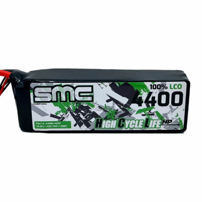 SMC Racing HCL-HP Flight Pack 14.8V 4400mAh 4S LiPo 80C - XT60
