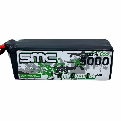 SMC Racing HCL-HP Flight Pack 22.2V 5000mAh 6S LiPo 80C - EC5