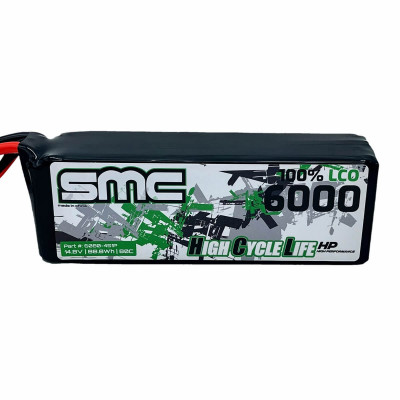 SMC Racing HCL-HP Flight Pack 14.8V 6000mAh 4S LiPo 80C - EC5