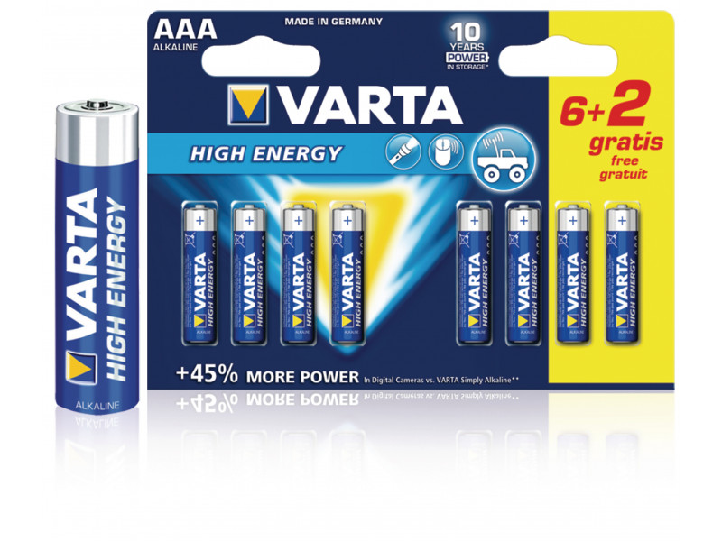 Varta AAA Batterijen 8st