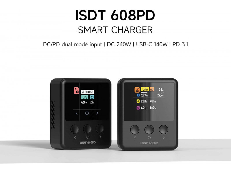 ISDT 608PD Smart Lader 240W - USB-C/DC