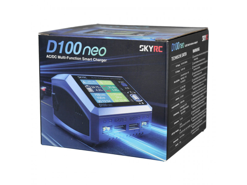 SkyRC D100 NEO Smart Lader 1-6S LiPO 100W - 230V