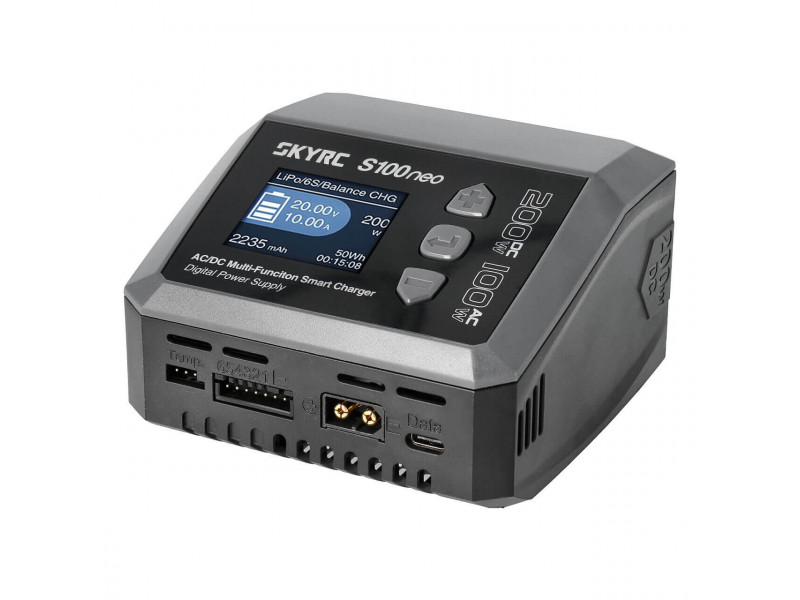 SkyRC S100 Neo Accu lader 1-6S Lipo 100W - AC