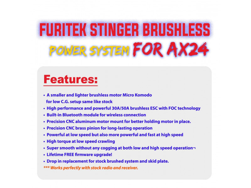 Furitek Stinger Brushless Power Systeem voor Axial AX24