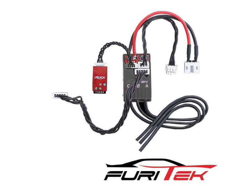 Furitek Cyclos 20/40A ESC Bluetooth 1/28 Auto Zwart - FUR-2206