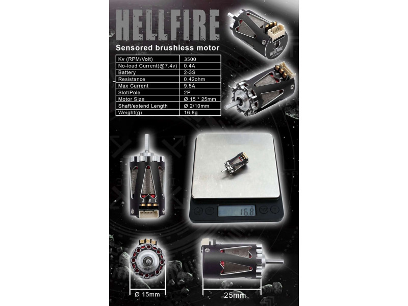 Furitek Hellfire 1410 Brushless Sensored Motor 3500kV