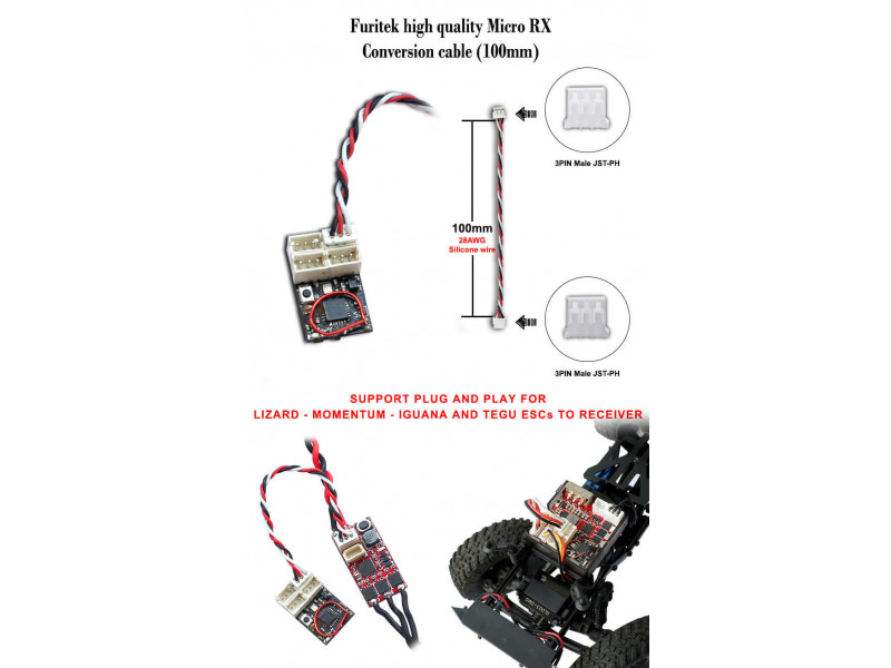 Furitek Micro RX Adapter Kabel 100mm - FUR-2044
