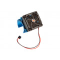 Hobbywing Alu Motor Koellichaam met Ventilator 36mm Motor - Blauw