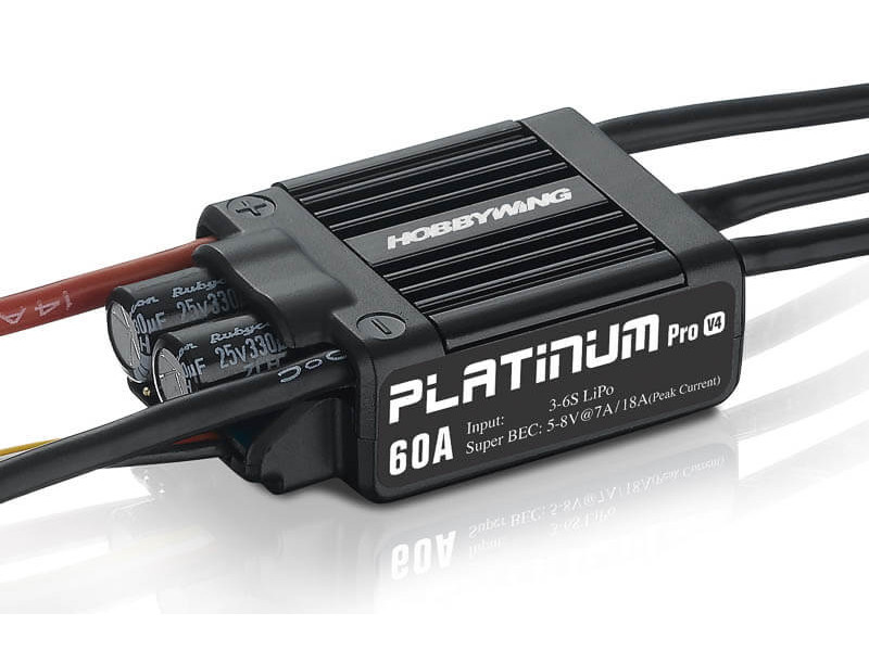 Hobbywing Platinum Pro 60A ESC V4 2-6S LiPO 7A BEC