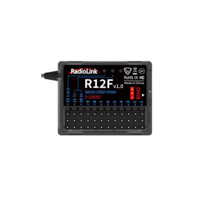 Radiolink R12F 12-Channel Receiver with Telemetry - 2.4Ghz