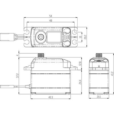 SAVOX SB-2252MG Digital Brushless Servo Ultra Speed 0.045s - 5kg