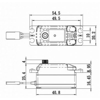 Savox SB-2265MG Low Profile Servo 13kg/cm HV - SB-2265MG