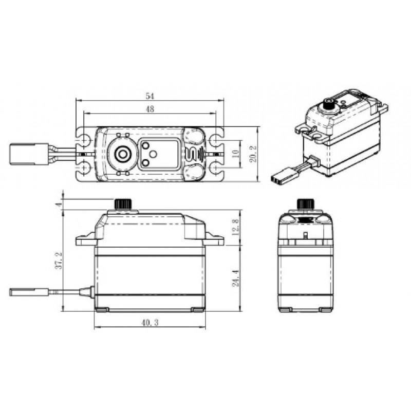 SC-1268SG Digital HV Servo Steel Gear - 25kg SC-1268SG Digital HV Servo Steel Gear - 25kg