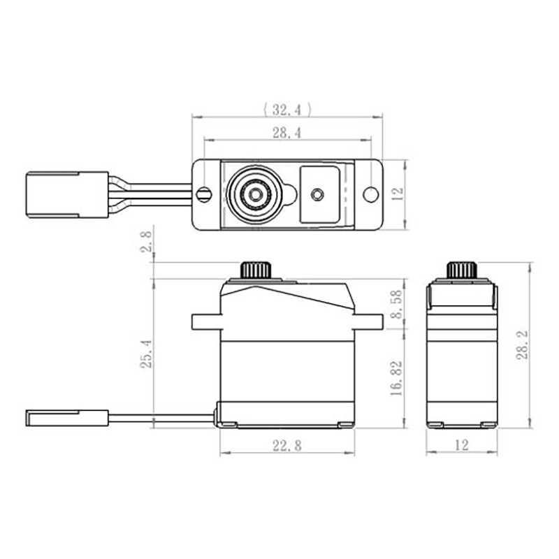 SH-0264MG Digital Micro Servo Metal Gear - 1.2kg SH-0264MG Digital Micro Servo Metal Gear - 1.2kg