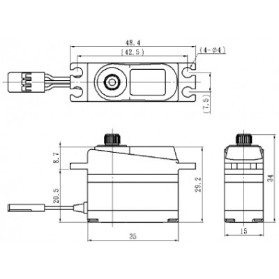 Savox SV-1257MG High Voltage Mini Servo (4kg)
