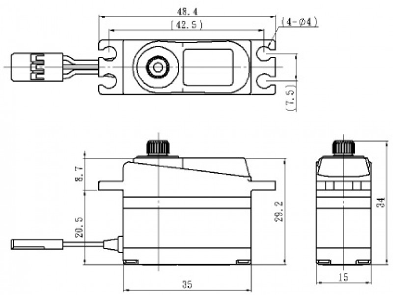 Savox SV-1257MG High Voltage Mini Servo (4kg)
