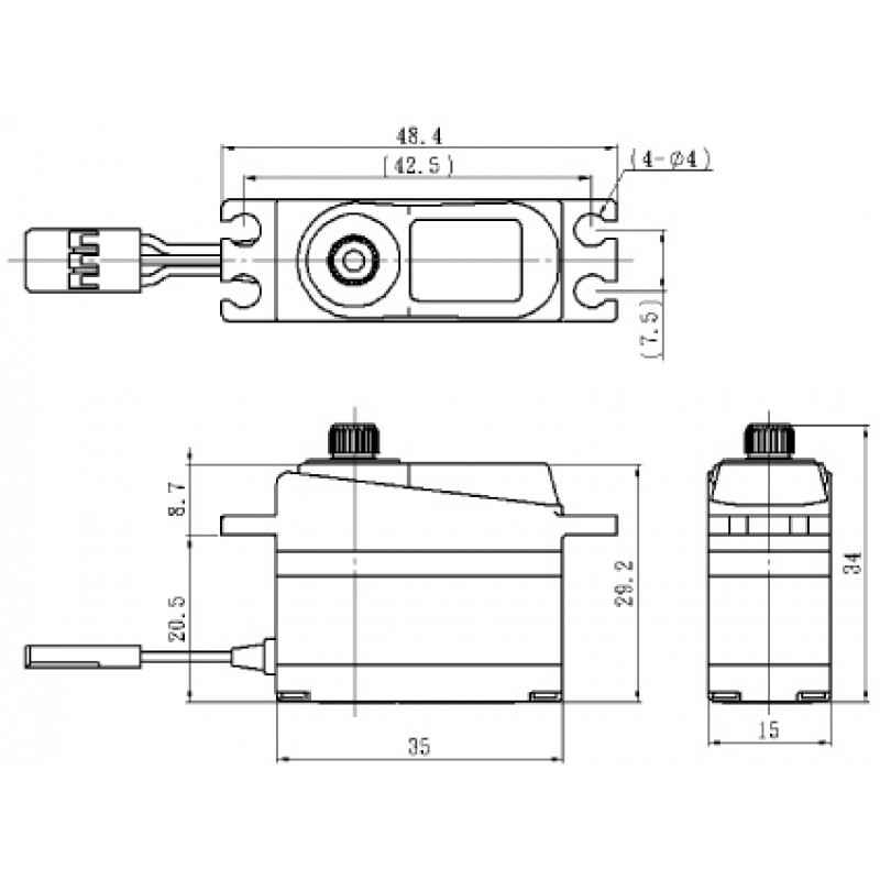 Savox SV-1257MG High Voltage Mini Servo (4kg) Savox SV-1257MG High Voltage Mini Servo (4kg)