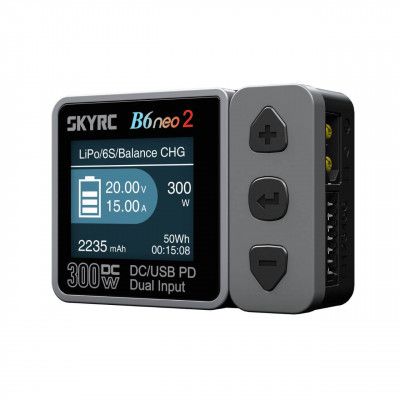 SkyRC B6neo 2 DC Charger 1-6S LiPo 300W Grey - DC - SK100225-02