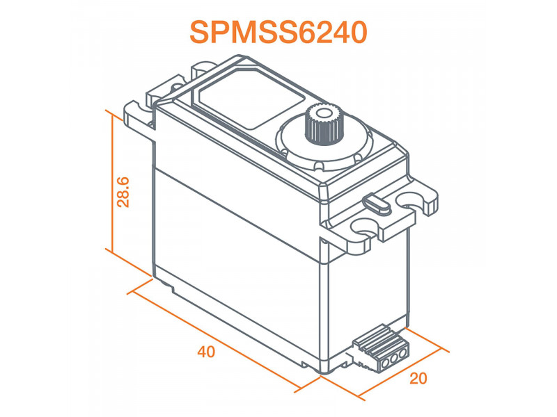 Spektrum S6240 Digitale High Speed Waterdichte Servo - 15kg/cm