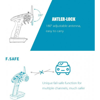 FlySky GT5 6 Channel Pistol Transmitter with BS6 Receiver 2.4Ghz