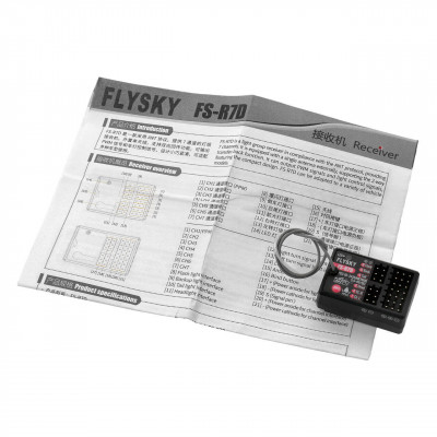 FlySky R7D Receiver with LED Controller 7 Channels ANT